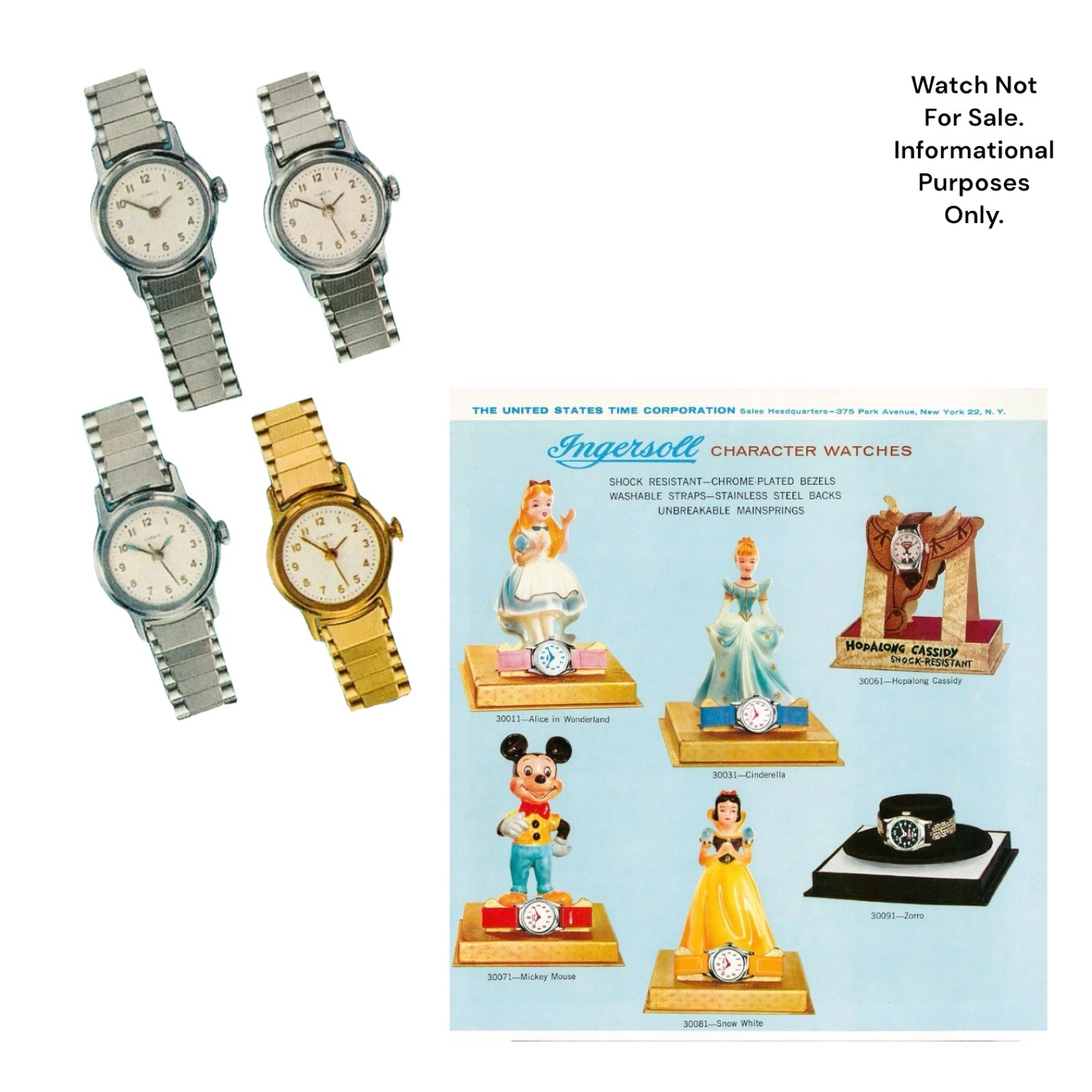 Timex Disney Watch Crystal #9 Round 1962-1970 21.7 mm Fits Multiple NOS Read!