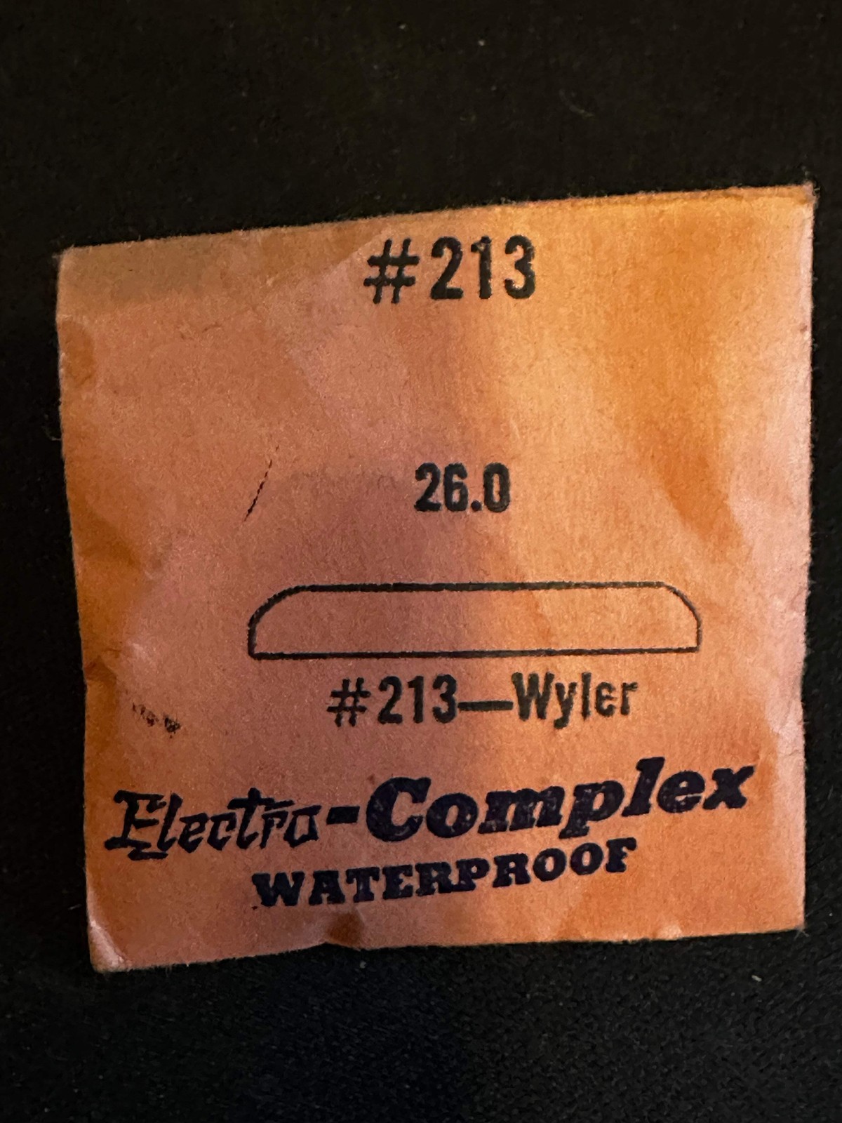 Electro-Seal #213 Watch Crystal 26.0mm for Wyler Wrist Watch – New