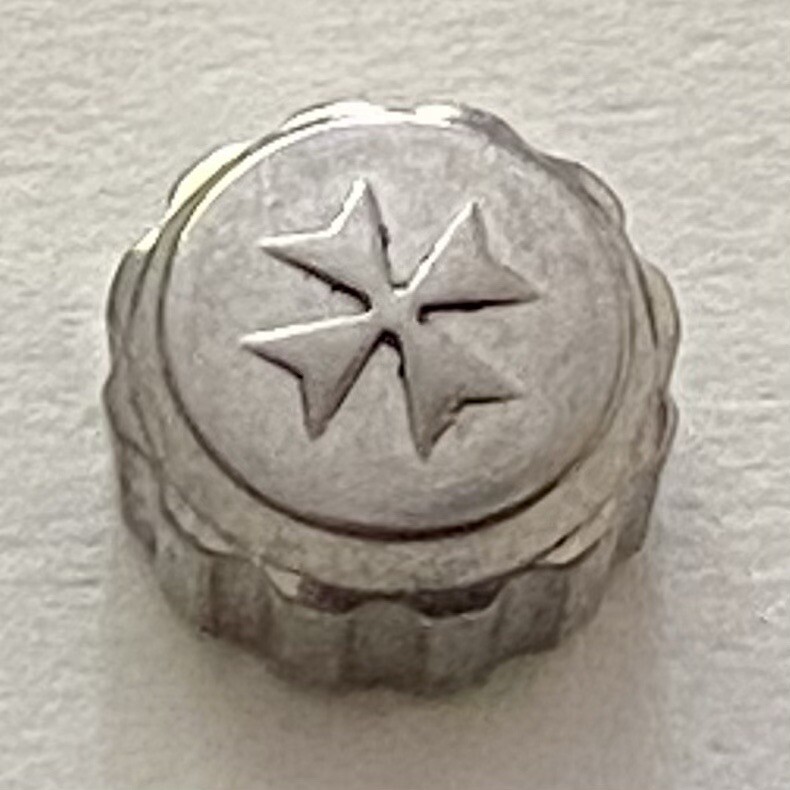 Silver Steel Vacheron Constantin VC Crown 6.1mm x 3.6mm, Tap 10 Case Tube 2.5