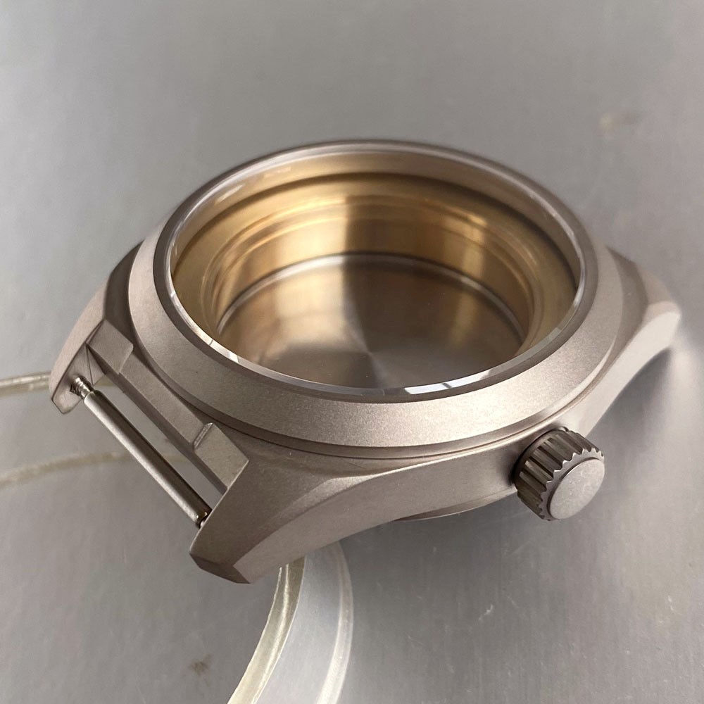 20ATM Diver Titanium 40mm Vintage Military Watch Case Sapphire Fit NH35 PT5000