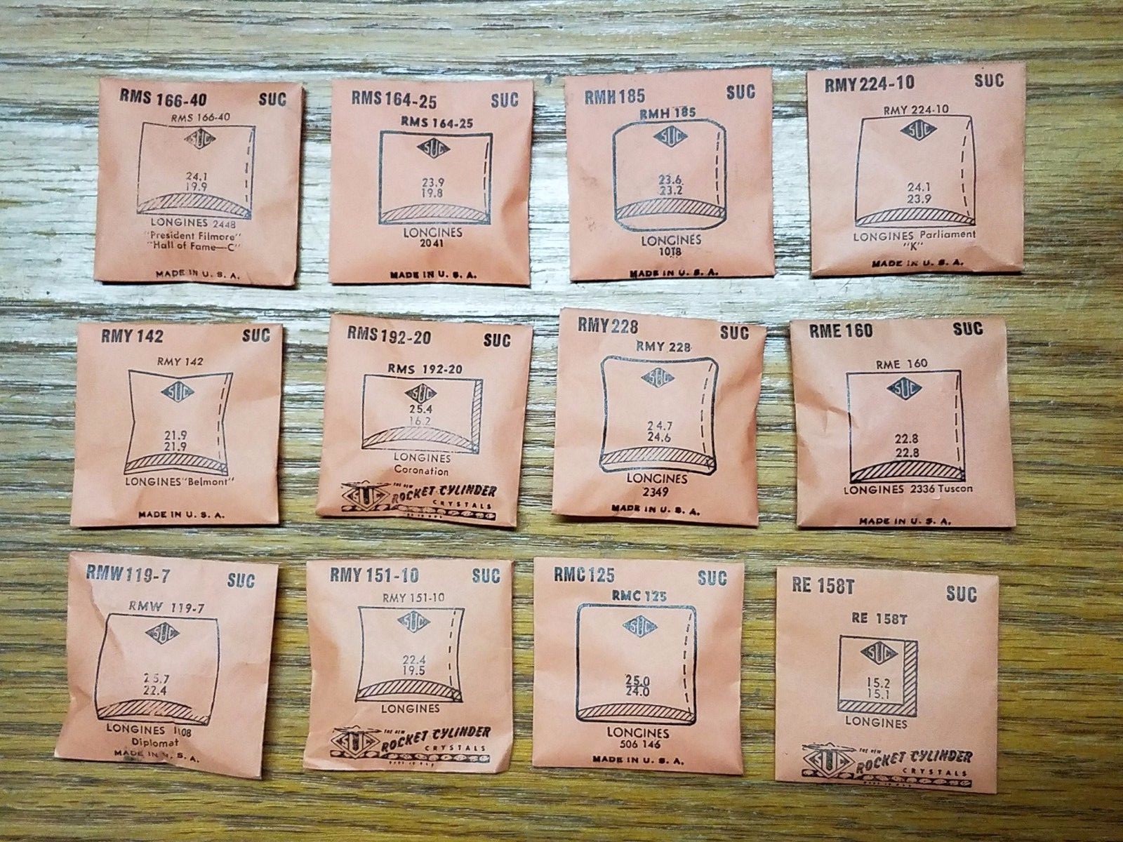 Vintage Longines Wrist Watch Crystal NOS in orig packaging Free Shipping #19