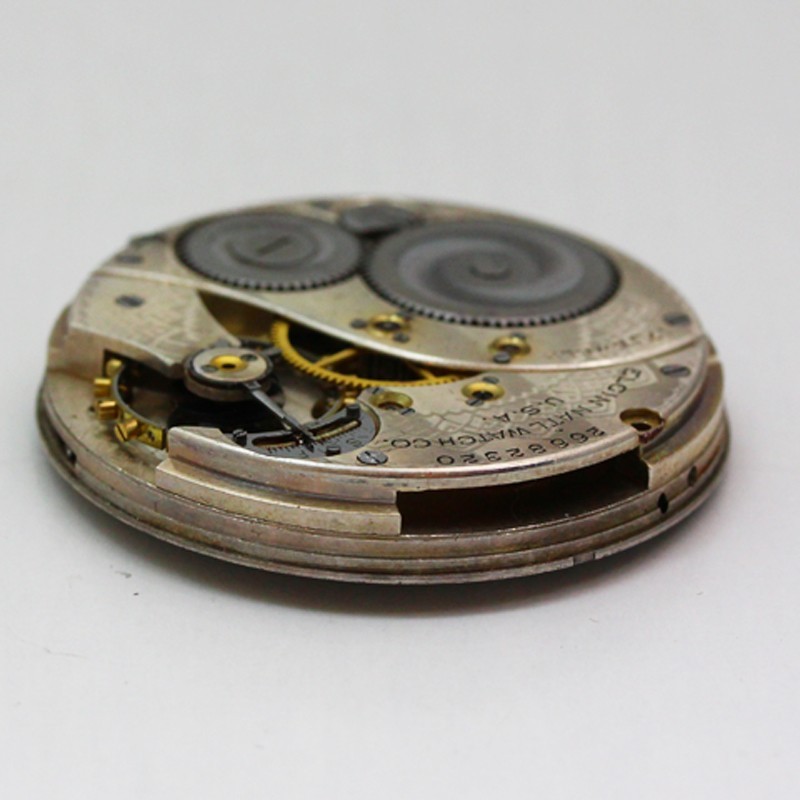 Elgin Grade 345 Model 3 12 Size Pocket Watch Movement & Fancy Dial ca. 1924