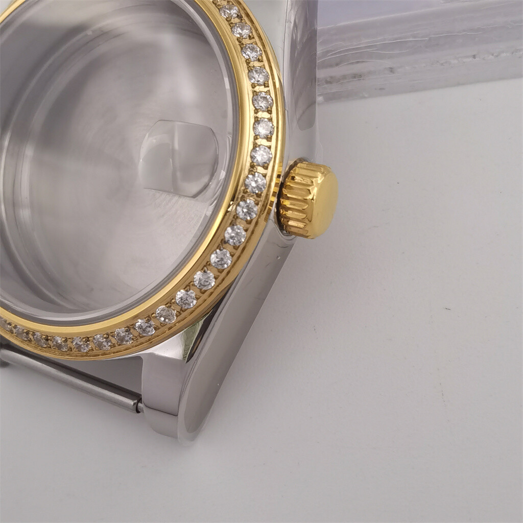 36mm39mm Diamond bezel watch case fit NH35 NH36 ETA2824/2836 DG2813 Miyota 8215