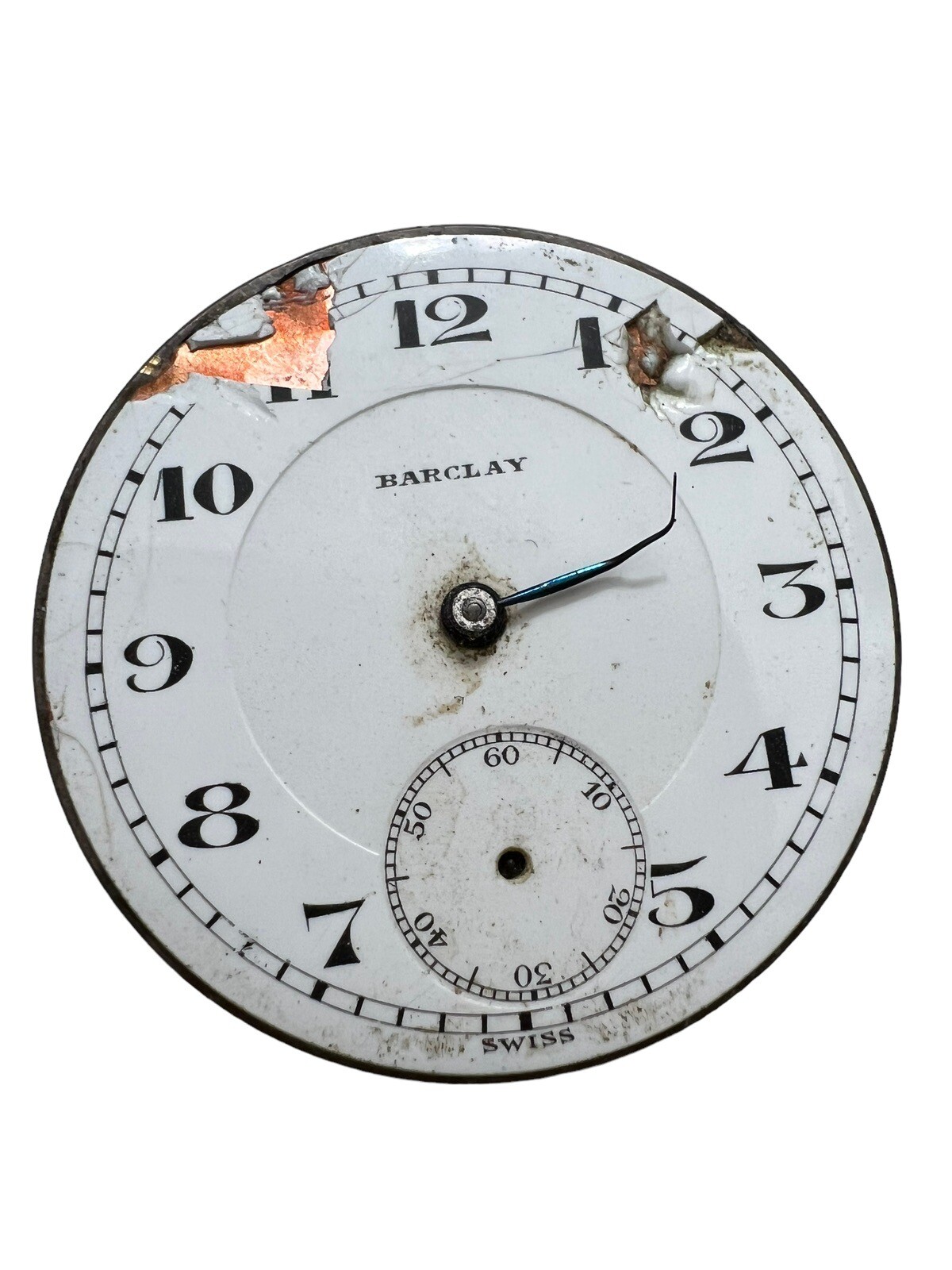 Barclay Pocket Watch Movement 7j For Parts Only
