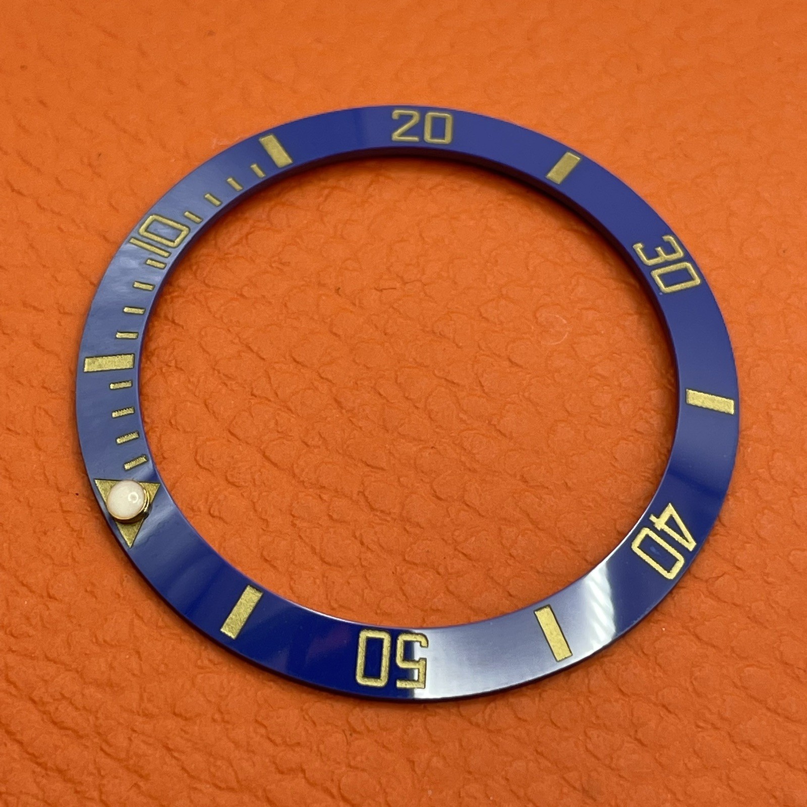 Blue/Gold Engraved Ceramic Bezel Insert for Rolex Submariner 116613 116618