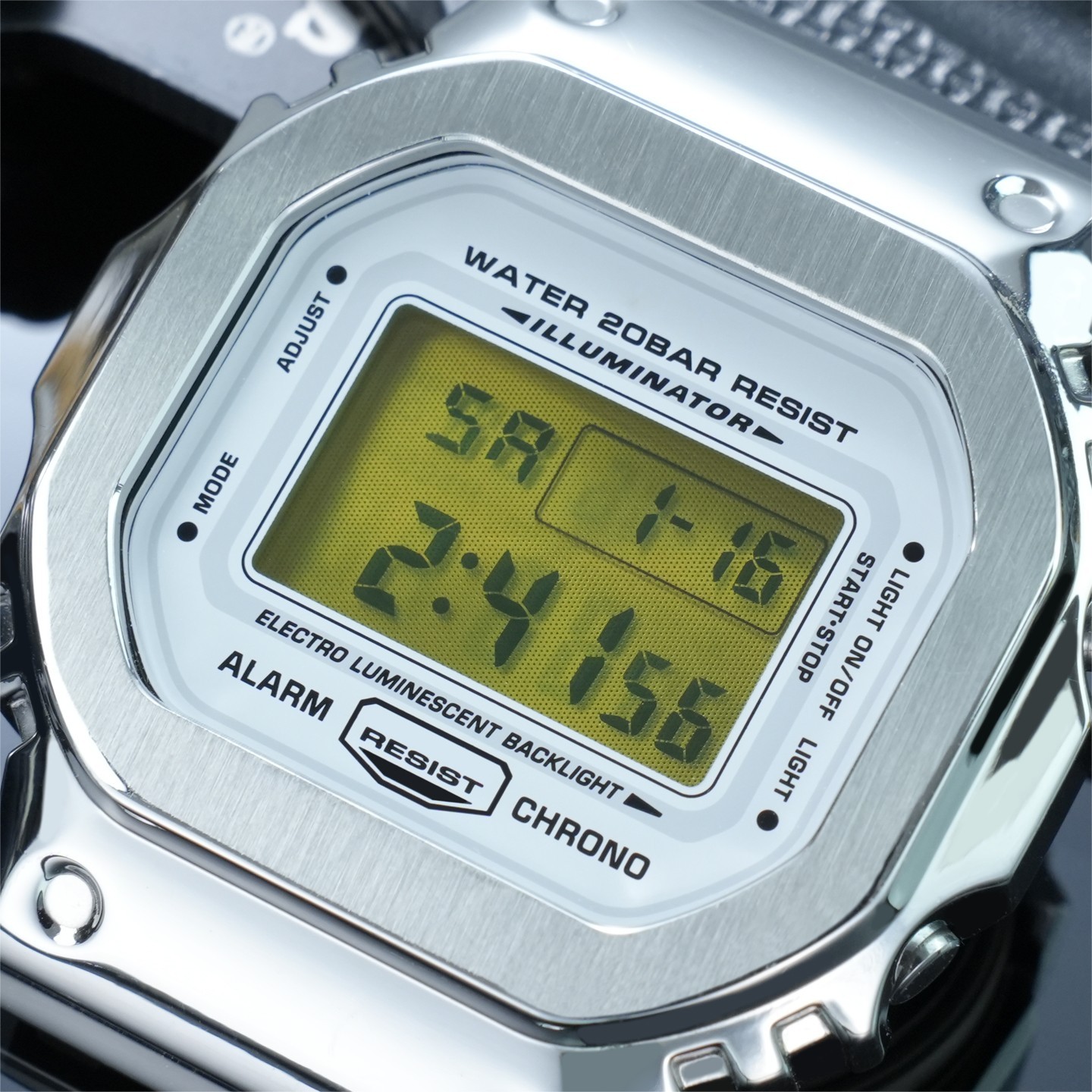 For CASIO GW-M5610 GMW-B5000 DW5600 Modified Dial Color DIY Replace Metal Mesh