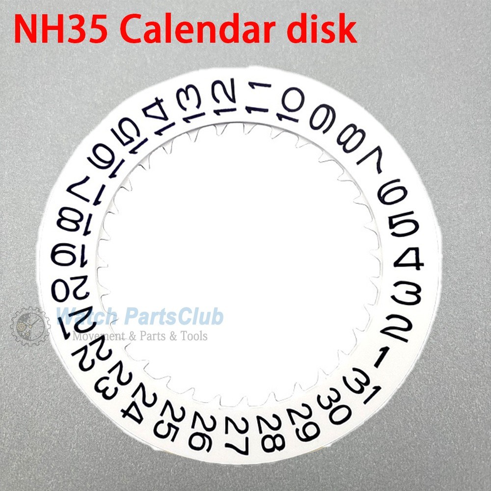 NH34 NH35 Movement Calendar Disk 3H/6H/9H White/Black-Watch Bezel Accessory