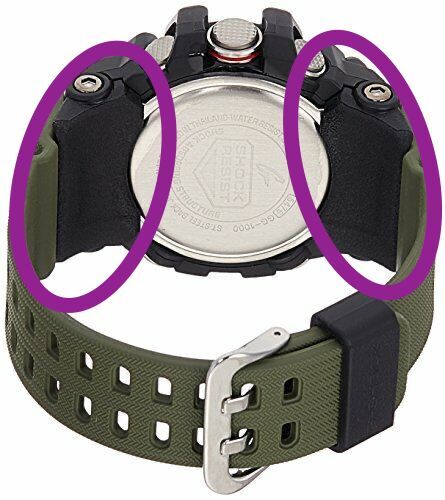 Casio G Shock GG1000 GG1000BTN GG1000GB GG1000RG black resin band end piece X 1