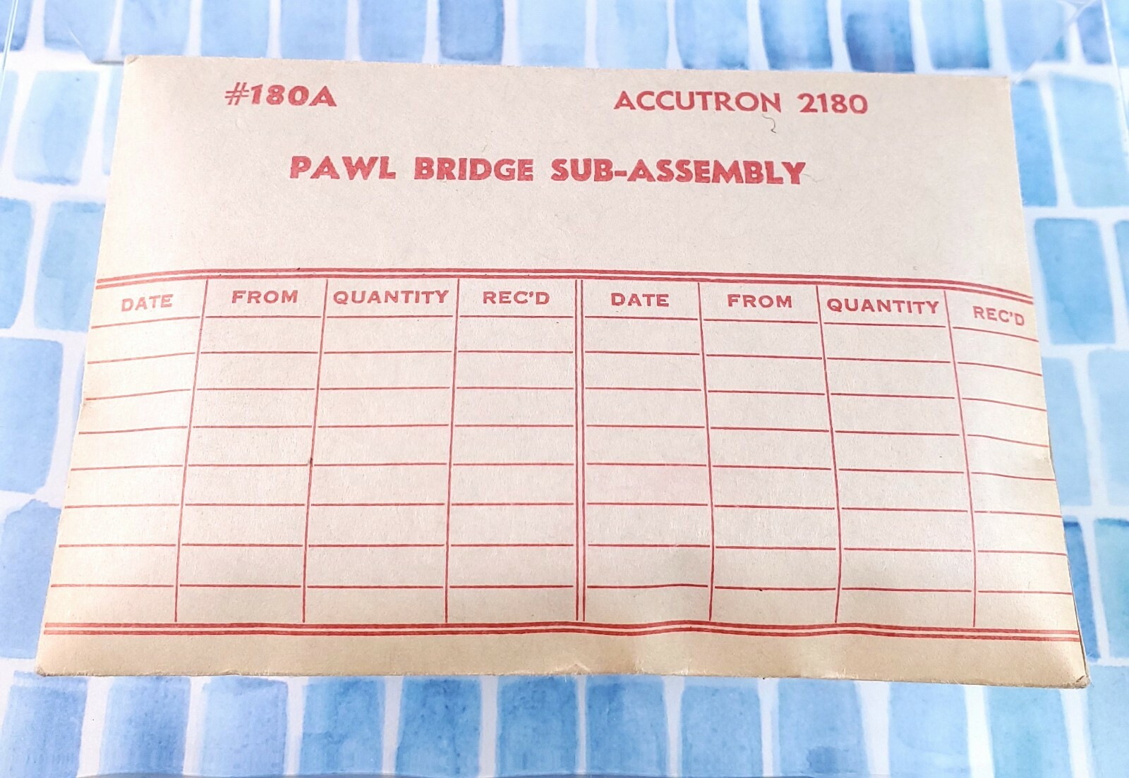 Vintage NOS Accutron Pawl Bridge Sub Assembly 2180 #180A 218