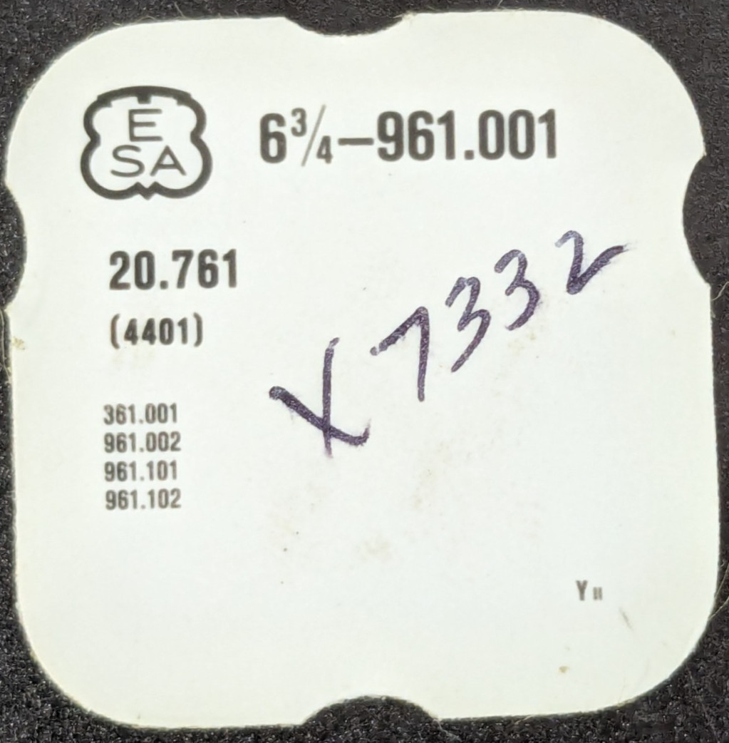 NOS ESA ETA Quartz Watch Cal. 961.001 Part # 20.761 / 4401 Battery Clamp/Strap