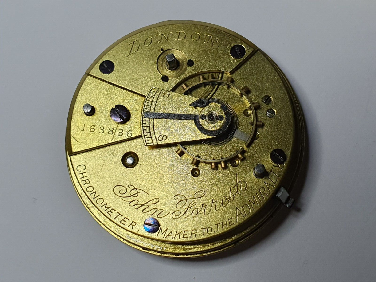 vintage John Forrest key winding pocket watch movement only x1