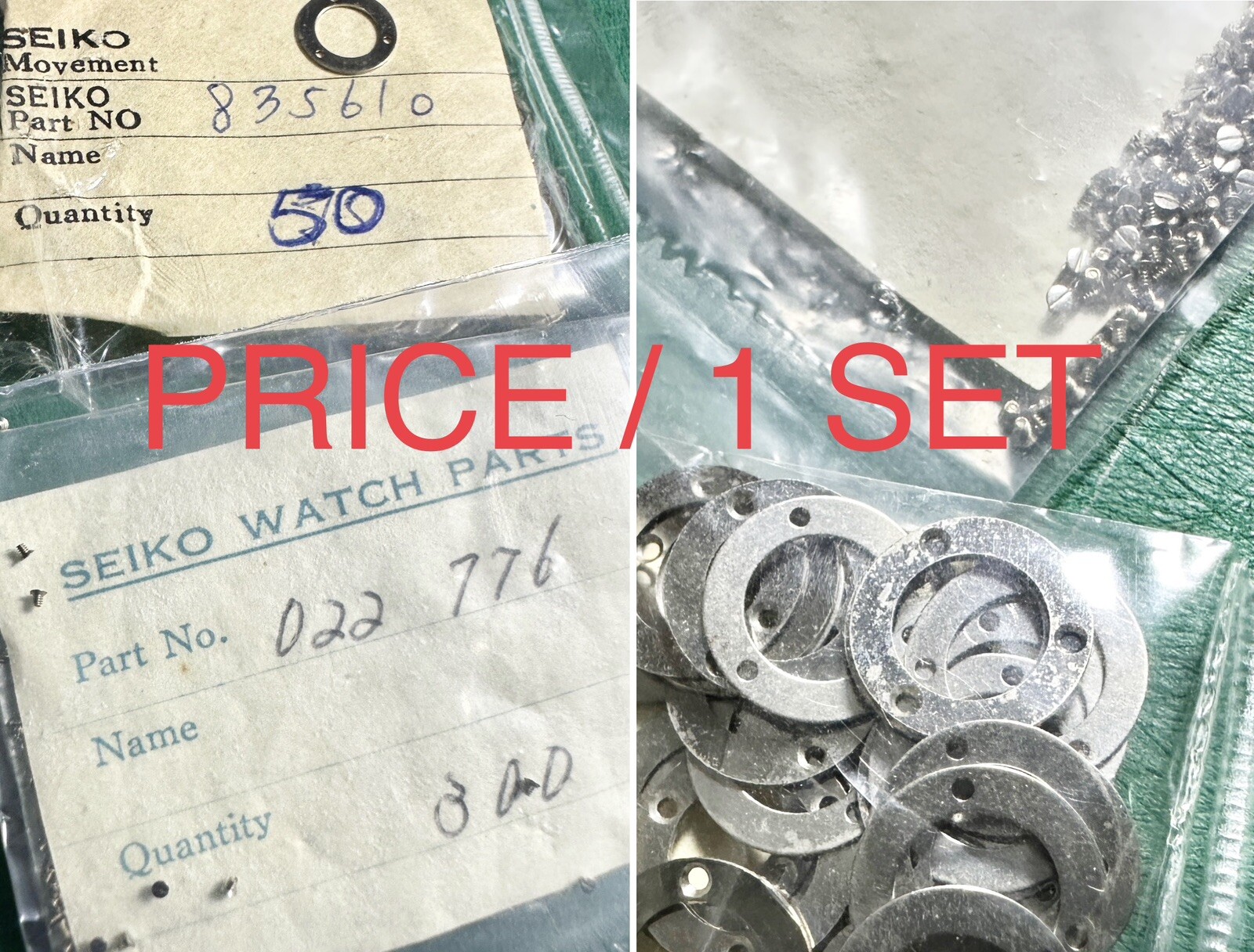 NOS ORIGINAL BALL-BEARING HOLDER, SCREWS SEIKO 4006 6206 6217 6218 6245 6246 ETC