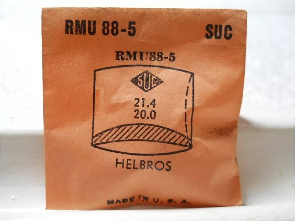 SUC RMU88-5 Watch Crystal Fit Helbros – 21.4 x 20.0 mm – Replacement / Repair