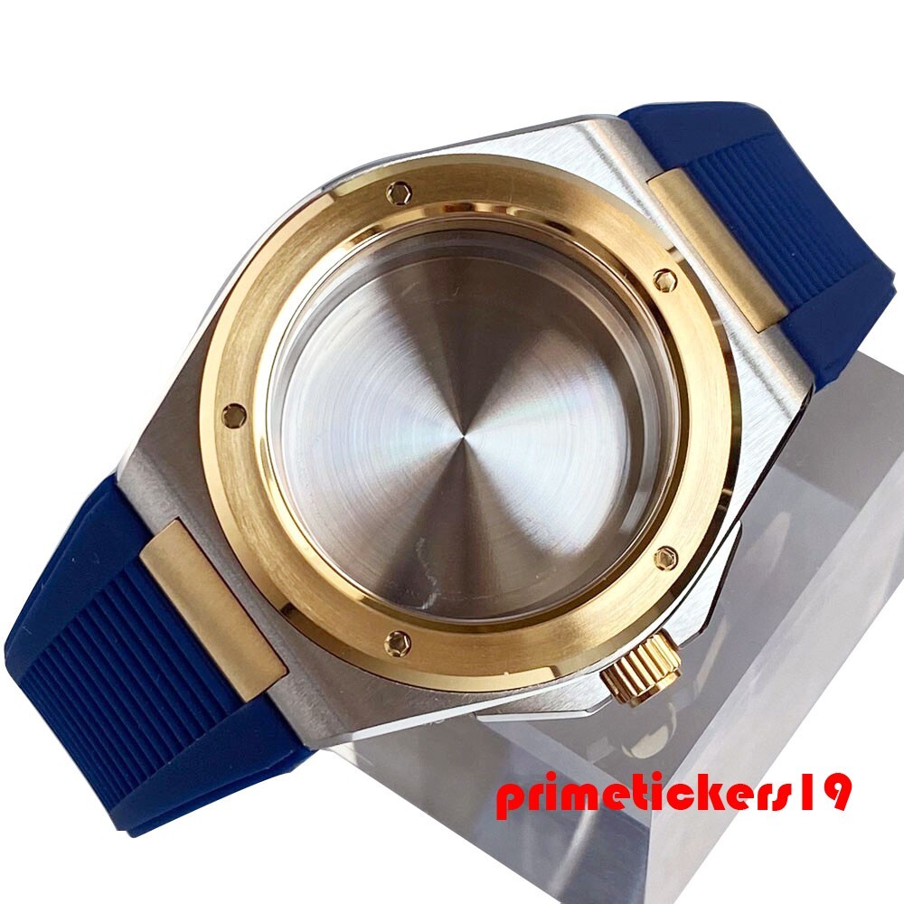 Dive Sapphire Two Tone Watch Case+Band Fit for Engineer Mod Parts NH35 PT5000
