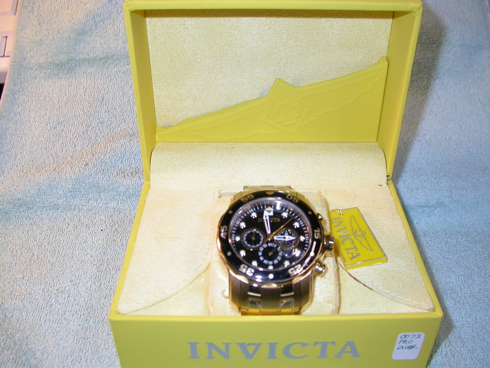 Invicta 0072 Pro Diver Men’s 48mm black dial black bezel Chronograph Watch