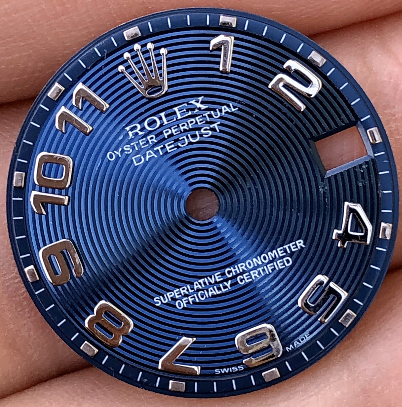 Rolex DateJust Blue Arabic Concentric Will fit Mid Side 31mm case Authentic