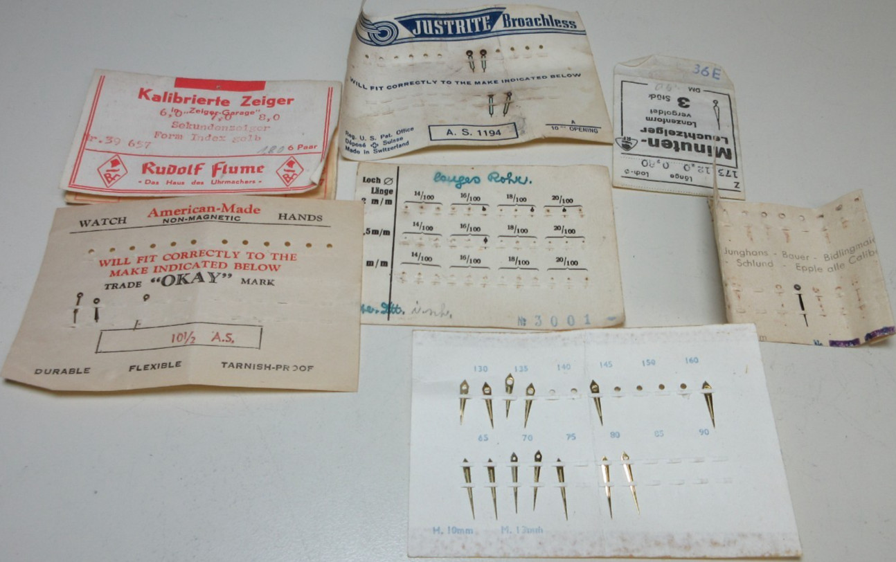 ASSORTED LOT WATCH HANDS LOT WATCHMAKER REPLACEMENT PARTS #247