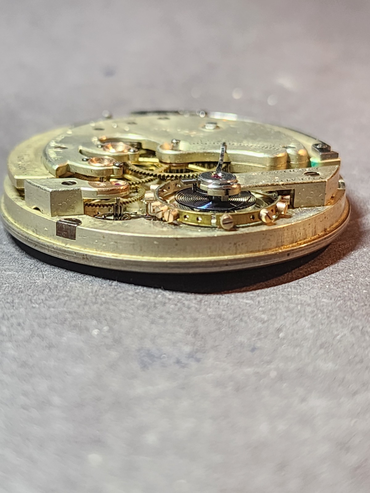 Civil War Era A. Saltzman Jacot & Co Pocket Watch Movement 39mm Nickel Duplex