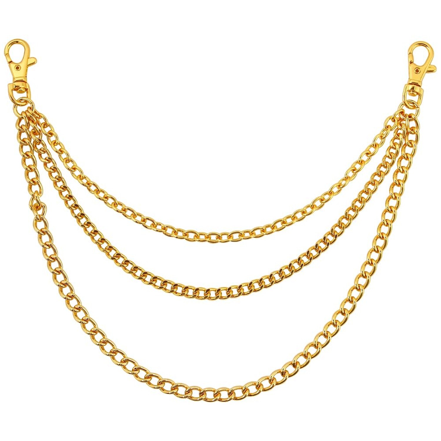 Gold/Silver Customizable Pocket Watch14 Inch Chain with Twisted Thick & T Bar…