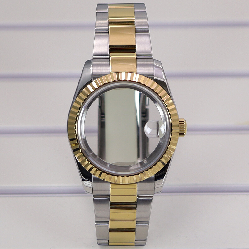 36mm39mm Log Watch Case+Jubilee Bracelet Sliding Lock Buckle For Seiko NH35 nh36