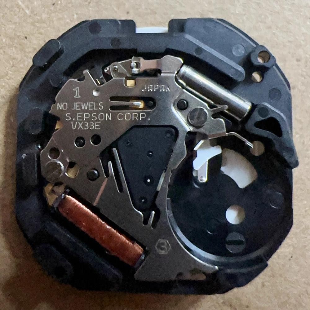 3pcs Original Epson VX33 Quartz Movement 3 Hands Arabic+English Date At 3