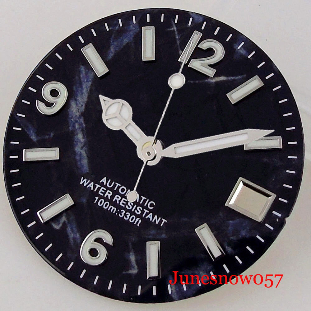 Blue/Green/Black Watch Men’s Dial Green Luminous 29MM Fit NH35A NH36A SKX007 SRP