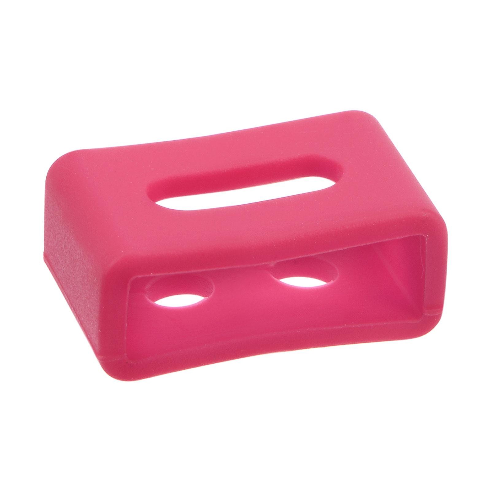 Watch Band Strap Loops Silicone for 16mm Width Watch Band, Dark Pink 2 Pcs