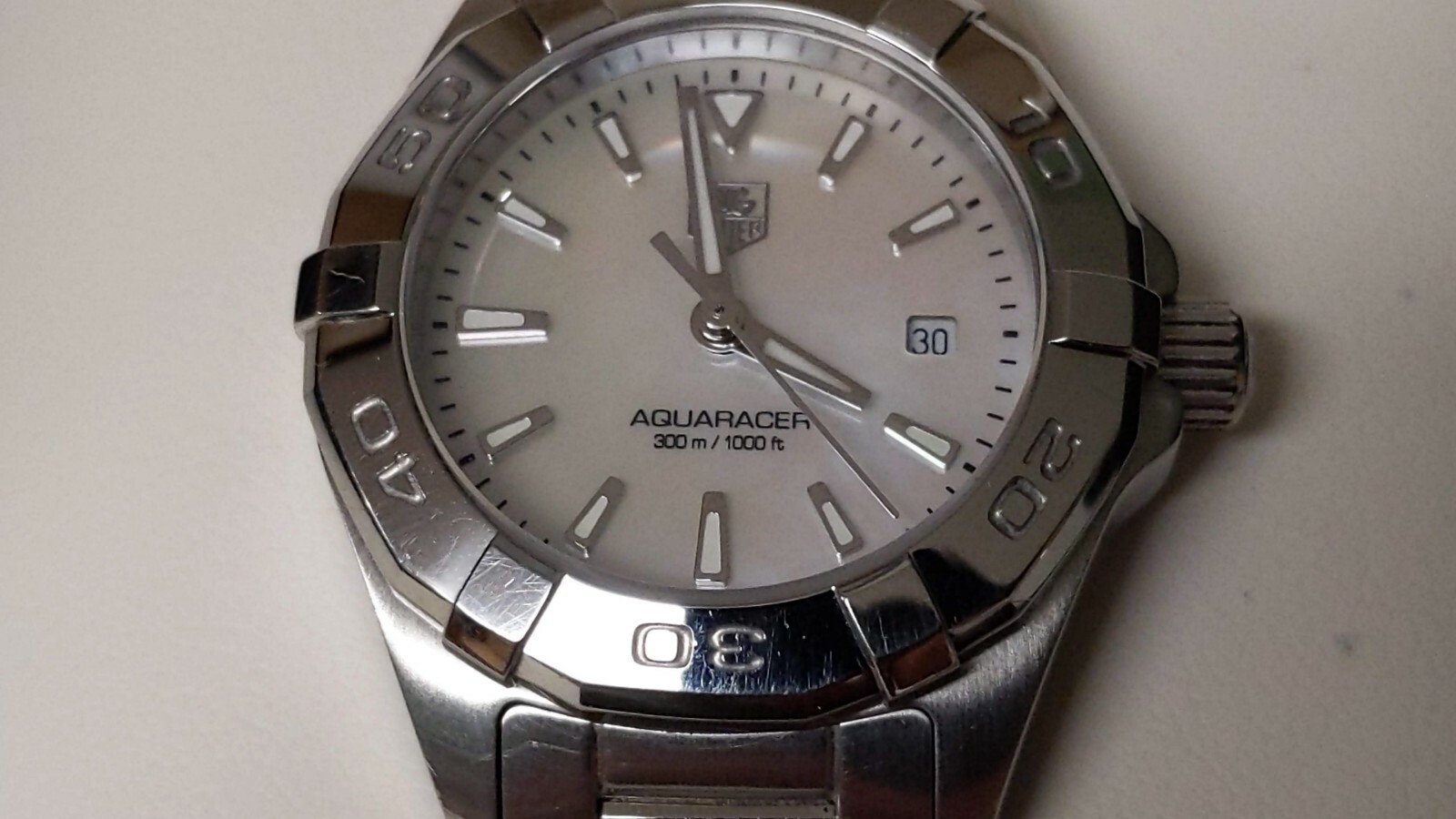 Tag Heuer Aquaracer Ladies watch S/S watch, with extra links great condition