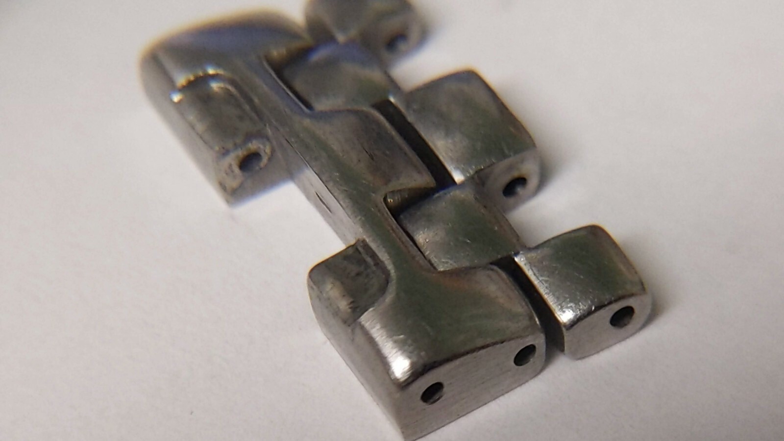 genuine 114ST Omega LINKS S/S 20.4mm TWO-PIECES, brushed Steel, pre-owned 32S
