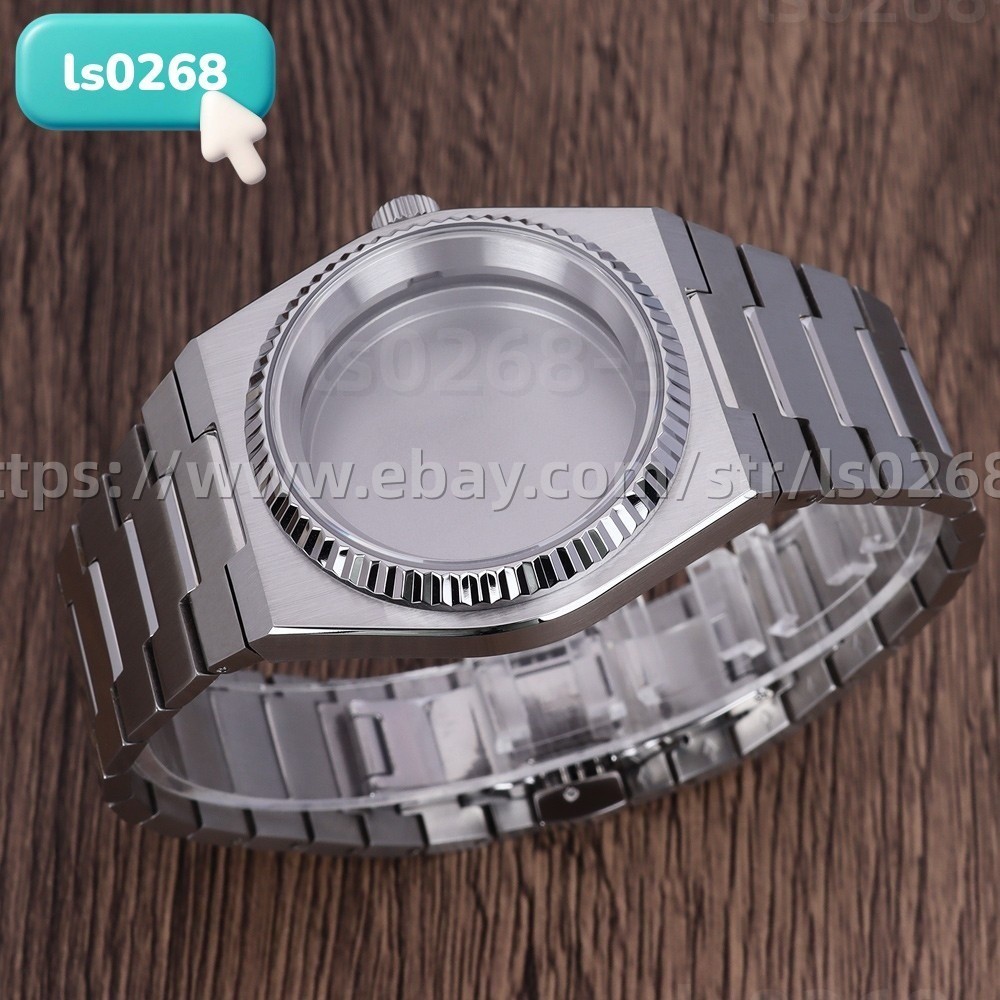 Steel 40mm Watch Case Wristband Modify Sapphire For NH35 NH36 NH38