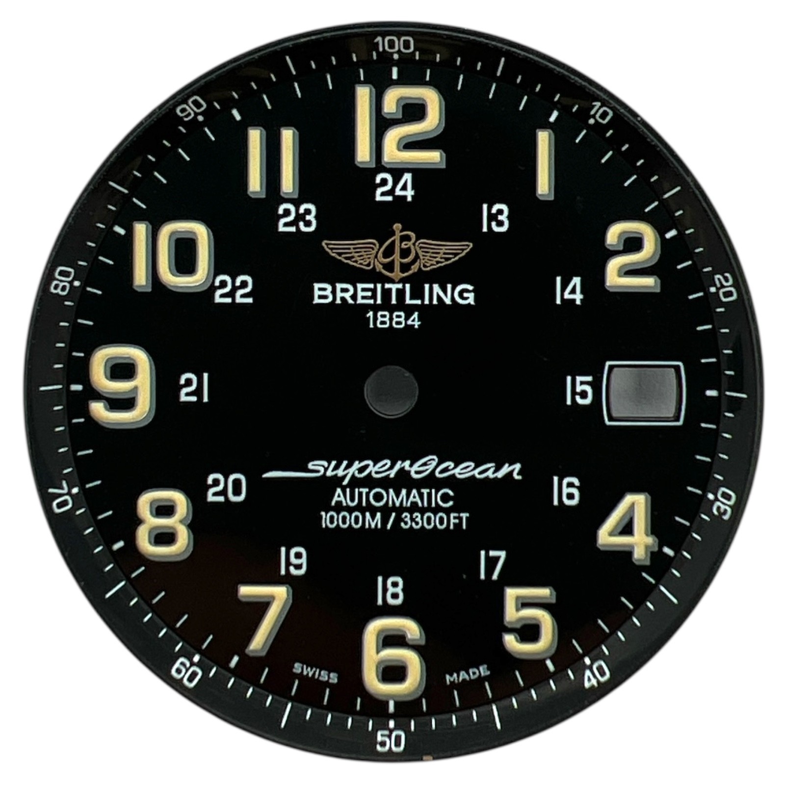 Genuine Breitling Superocean 42mm Arabic Dial Black A17360