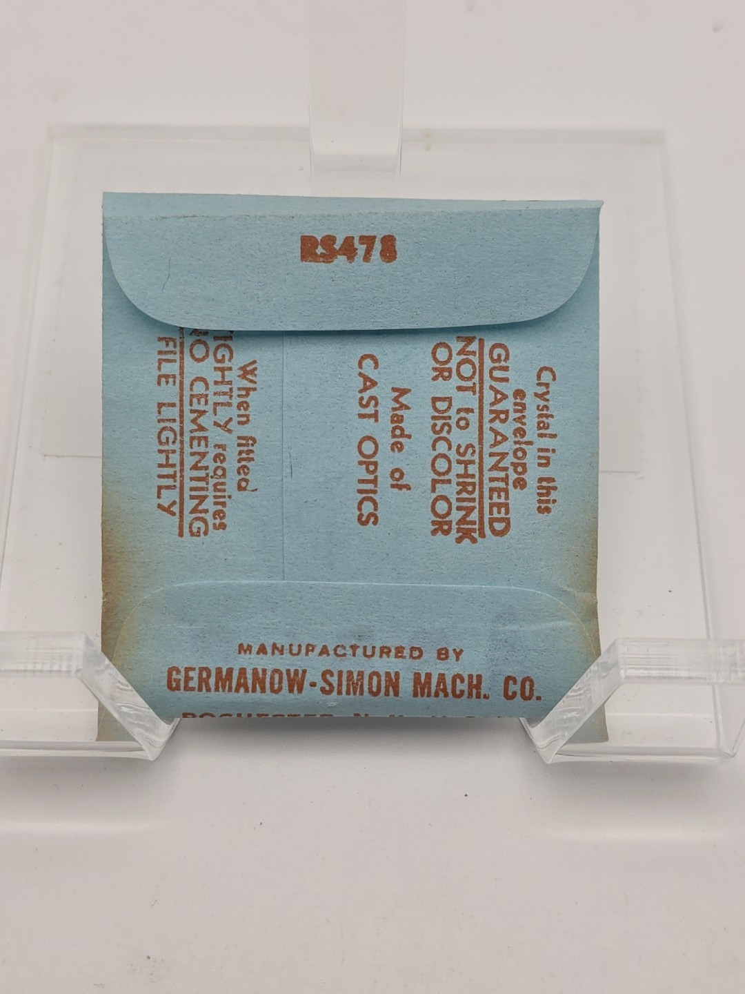 G-S Watch Crystal CX674-5 Illinois 9519 20.3X18.8