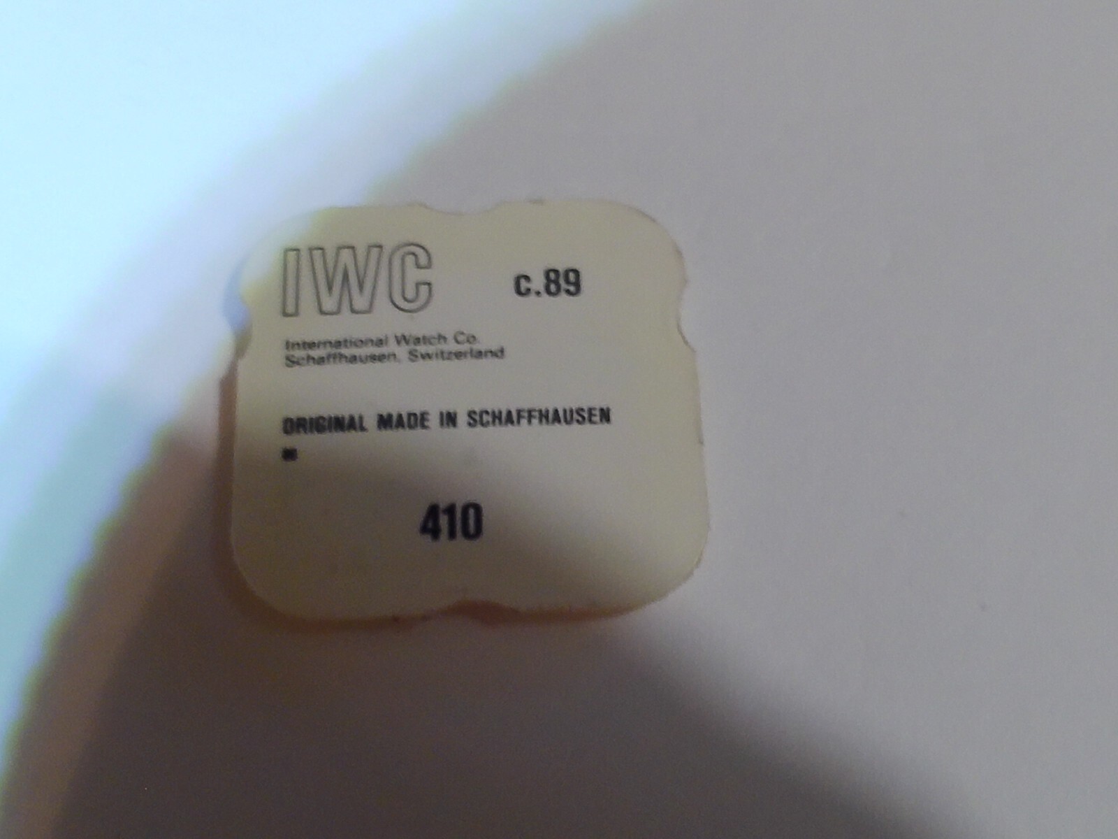 NOS Genuine IWC calibre C.89 watch part 410, WINDING PINION