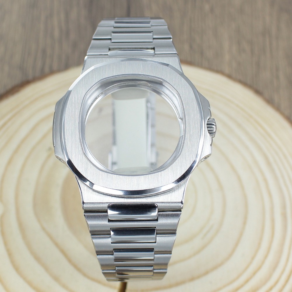 Sapphire Steel Watch Case Strap 43.3mm 10ATM Ultra-Thin For Miyota 9015 Movement