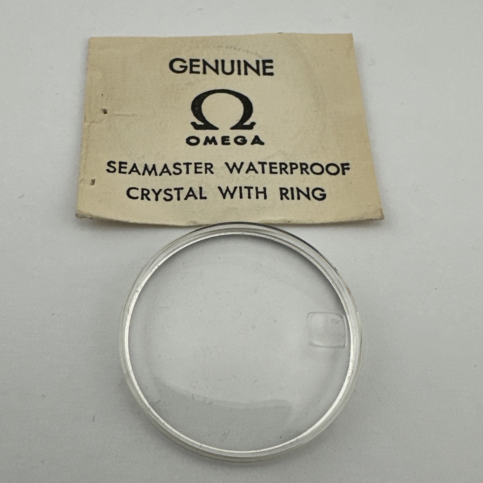 Genuine Omega Seamaster Date 5071 Watch Crystal 30.6mm Silver Tension Ring NOS