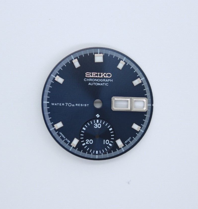 Blue Resist Dial for Vintage Seiko Chrono 6139-6002 6139-6005 6139-6009 Pogue