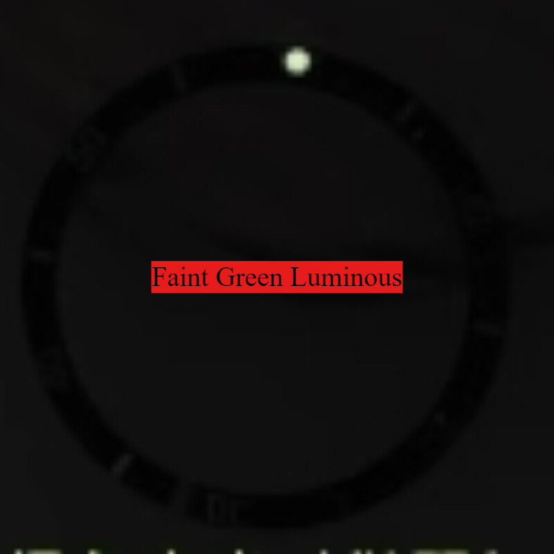 Watch Bezel Retro SUB Aluminum Bezel Retro GMT Weak Green Lume Size 36.8mm-31mm