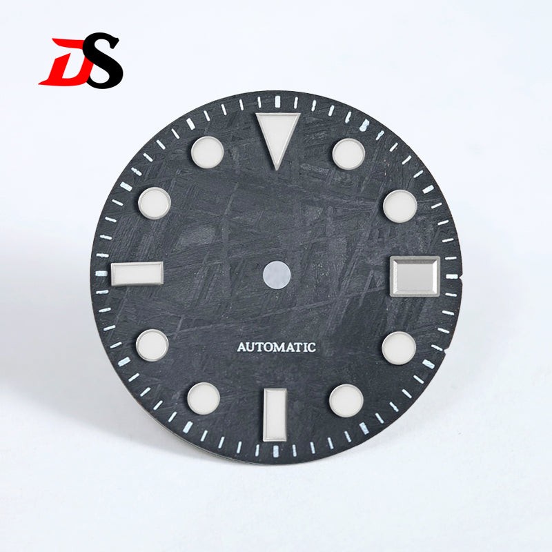 28.5mm Natural Black Meteorite Dial BWG9 C3 Lume NH35NH36 Movement
