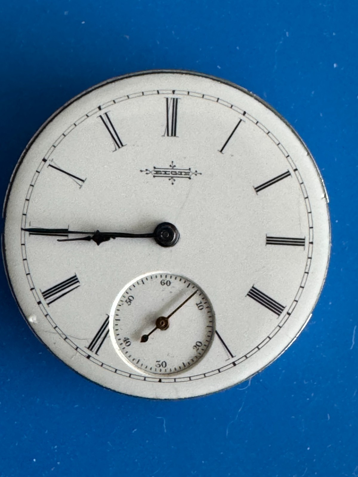 6 SIZE ELGIN GRADE 295 HUNTING POCKET WATCH MOVEMENT KEEPING TIME