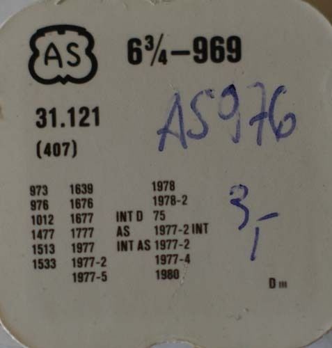 AS CAL. 969, 976 and others SLIDING OPERATION PART No. 407 ~NOS~