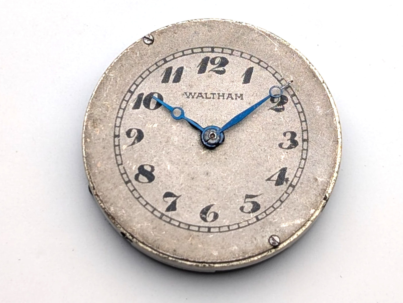 Waltham 6/0S 15J Model 1912 Grade Sapphire Movement Dial & Hands; Broken Staff