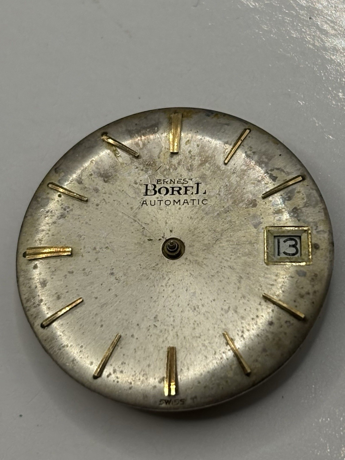 Vintage Ernest Borel Automatic Watch Movement 25 Jewels Swiss 28.1mm Date
