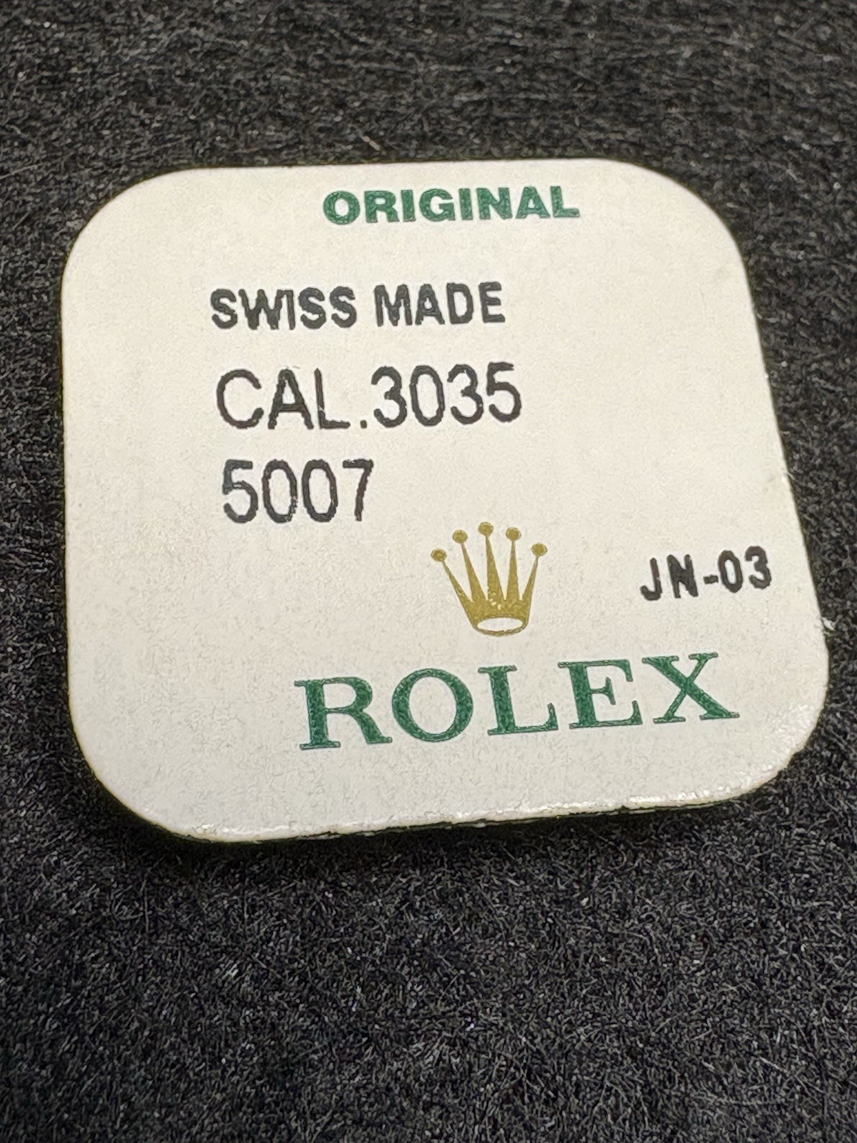 Genuine Rolex Caliber 3035 Barrel Arbor Part 3035-5007 Factory Sealed