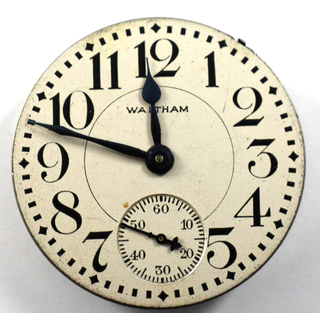 Vintage Waltham Crescent St 16s 21J OF Pocket Watch Movement lot.wd