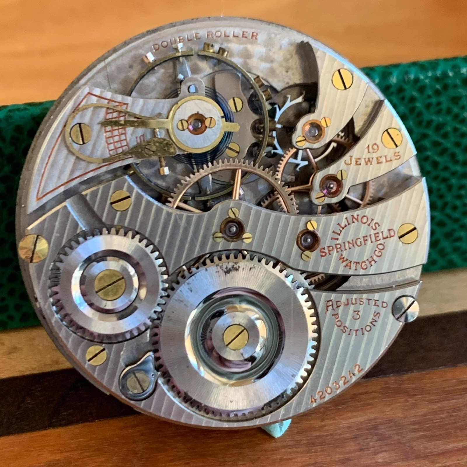 1923 Illinois Grade: 706 16S 19 Jewels Open Face Pocket Watch Movement Repair