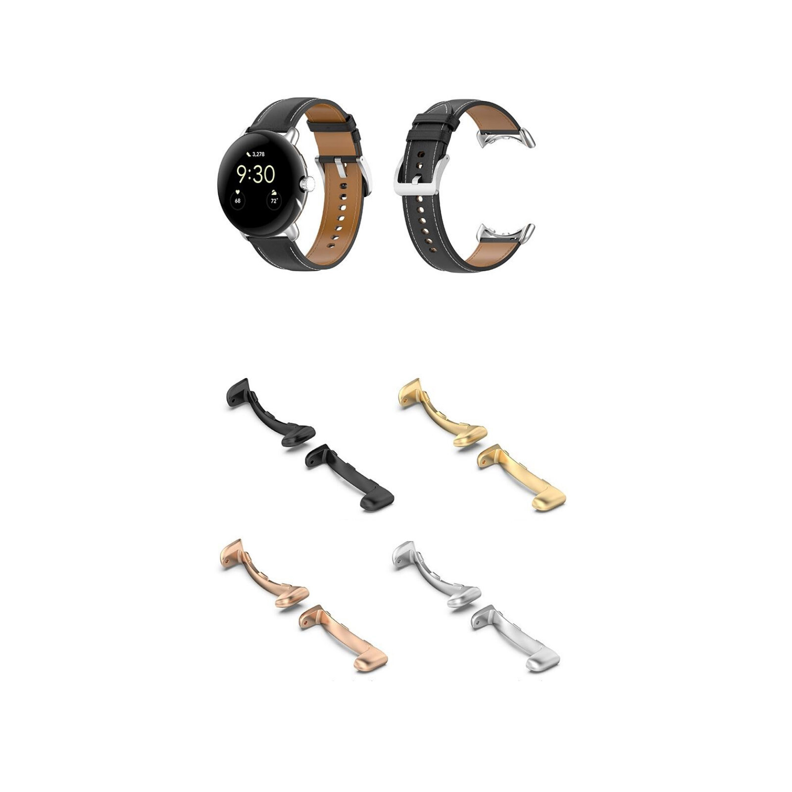 Watch Band Connector Adapter Metal Steel Connection for Google Pixel Watch 1/2