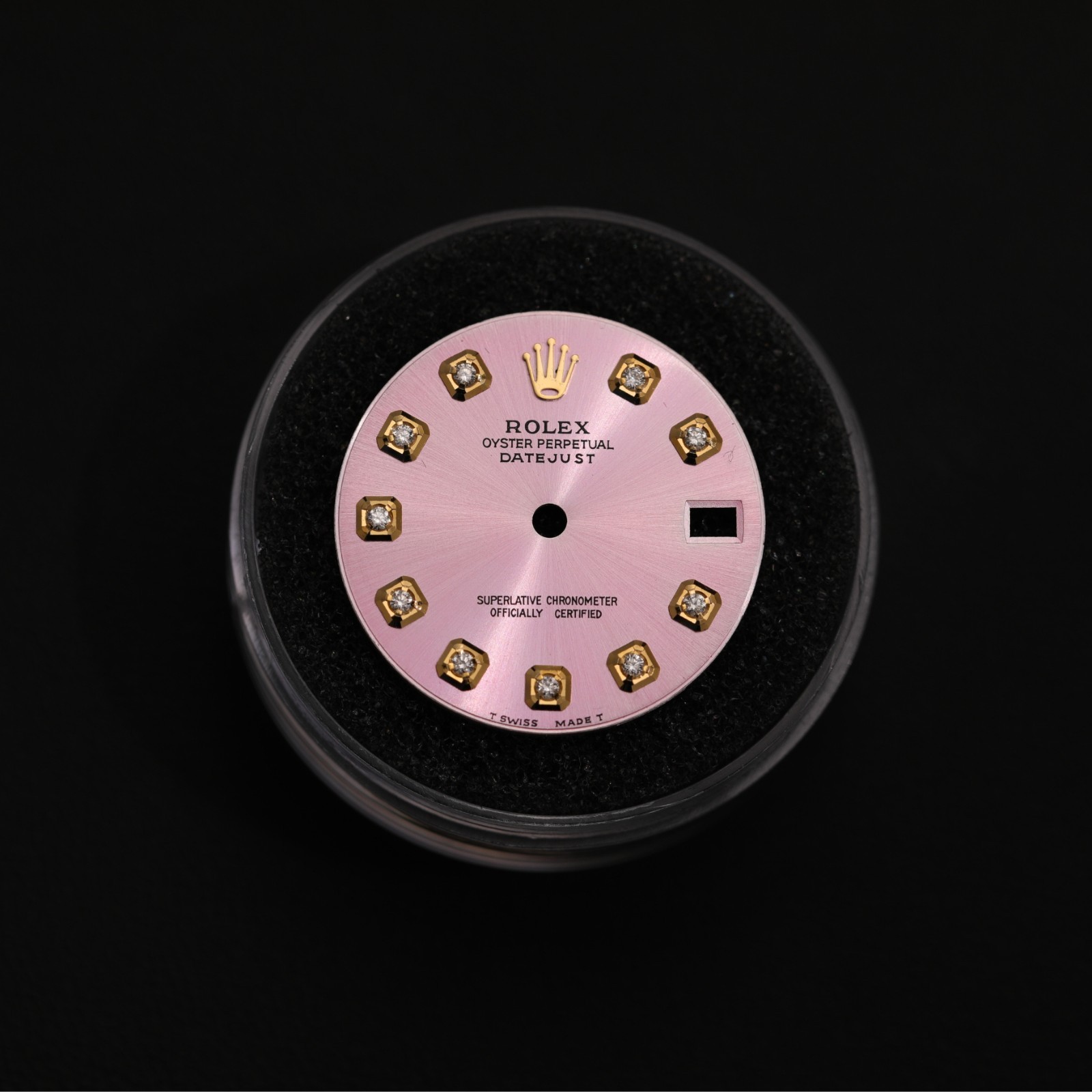Rolex 31mm Custom Pink Diamond Dial for Datejust/Presidential Watch Non Quickset