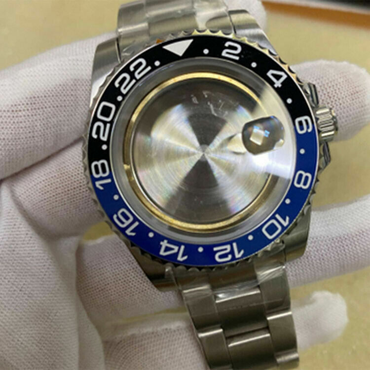 40MM Stainless Steel Bezel Watch Case w/ Band Strap for ETA 2836 Watch Movement