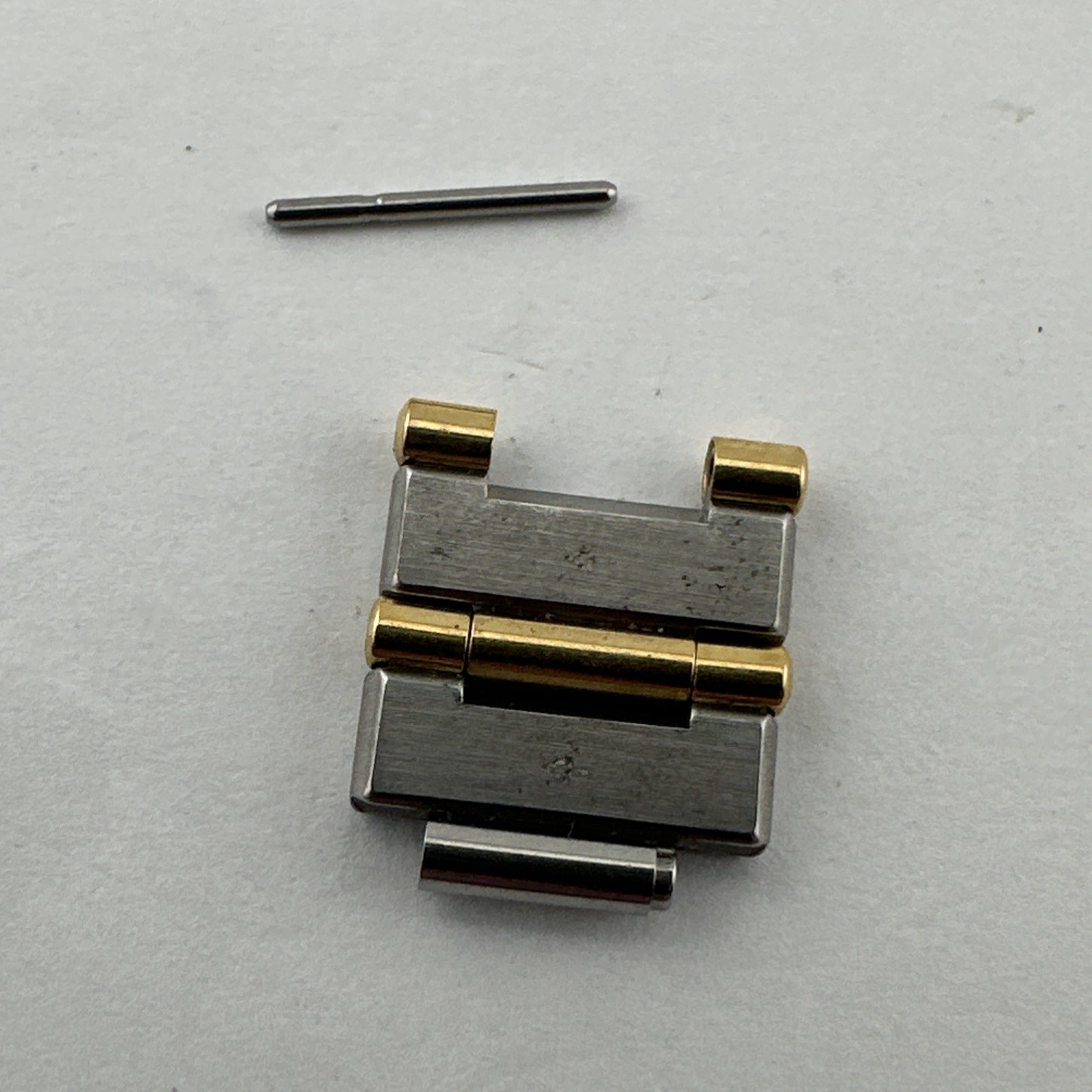 Omega Constellation Stainless Steel & Gold 12mm Bracelet Link – Lot Of 2 Links