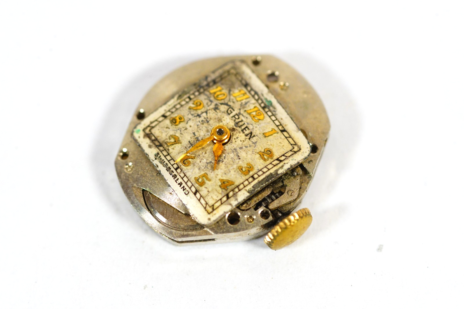 GRUEN Veri-Thin 215 Watch Movement 7 Jewels GRUEN Wristwatch Parts/Repair
